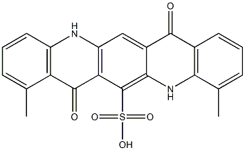 5,7,12,14-Tetrahydro-4,8-dimethyl-7,14-dioxoquino[2,3-b]acridine-6-sulfonic acid Struktur