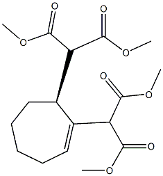 (1S)-2-Cycloheptene-1,2-dimalonic acid tetramethyl ester Struktur