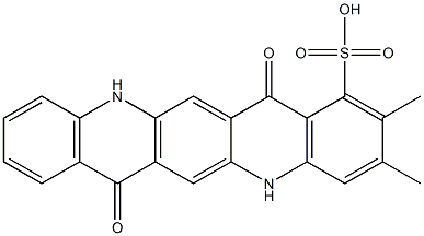 5,7,12,14-Tetrahydro-2,3-dimethyl-7,14-dioxoquino[2,3-b]acridine-1-sulfonic acid Struktur