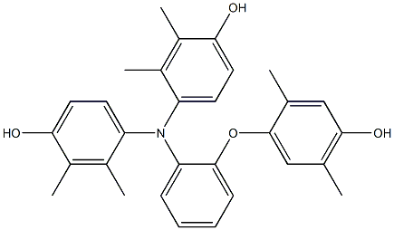 N,N-Bis(4-hydroxy-2,3-dimethylphenyl)-2-(4-hydroxy-2,5-dimethylphenoxy)benzenamine Struktur