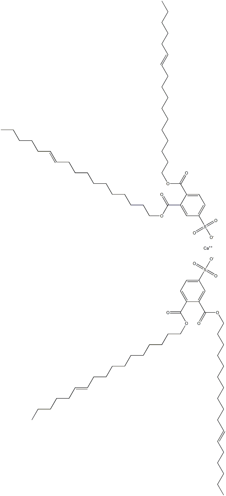 Bis[3,4-di(11-heptadecenyloxycarbonyl)benzenesulfonic acid]calcium salt Struktur