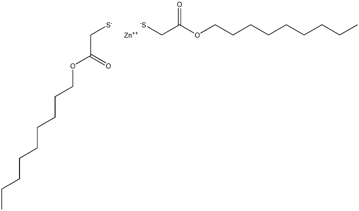 Zinc bis[(nonyloxycarbonyl)methanethiolate] Struktur