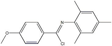 Chloro(4-methoxyphenyl)-N-(2,4,6-trimethylphenyl)methanimine Struktur