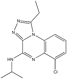 4-Isopropylamino-1-ethyl-6-chloro[1,2,4]triazolo[4,3-a]quinoxaline Struktur