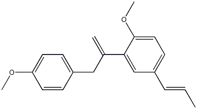 3-(4-Methoxyphenyl)-2-[2-methoxy-5-[(E)-1-propenyl]phenyl]propene Struktur