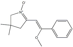 2-(2-Methoxy-2-phenylethenyl)-4,4-dimethyl-1-pyrroline 1-oxide Struktur