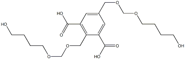 2,5-Bis(8-hydroxy-2,4-dioxaoctan-1-yl)isophthalic acid Struktur