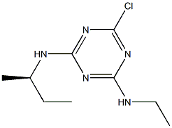 N-Ethyl-N'-[(R)-1-methylpropyl]-6-chloro-1,3,5-triazine-2,4-diamine Struktur