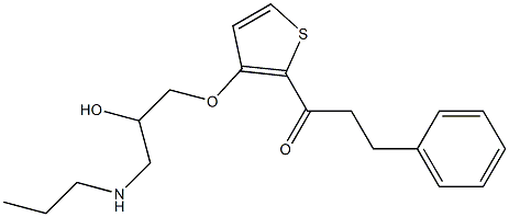 1-[3-[2-Hydroxy-3-(propylamino)propyloxy]-2-thienyl]-3-phenyl-1-propanone Struktur