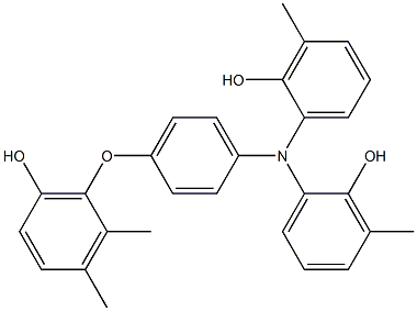 N,N-Bis(2-hydroxy-3-methylphenyl)-4-(6-hydroxy-2,3-dimethylphenoxy)benzenamine Struktur