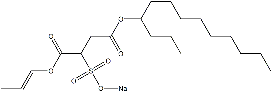 2-(Sodiosulfo)succinic acid 4-tridecyl 1-(1-propenyl) ester Struktur