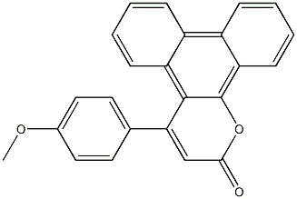 4-(4-Methoxyphenyl)-2H-phenanthro[9,10-b]pyran-2-one Struktur