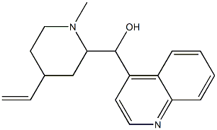 4-[Hydroxy(1-methyl-4-vinyl-2-piperidinyl)methyl]quinoline Struktur