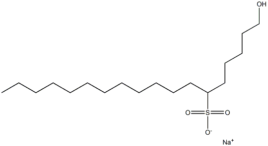 1-Hydroxyoctadecane-6-sulfonic acid sodium salt Struktur