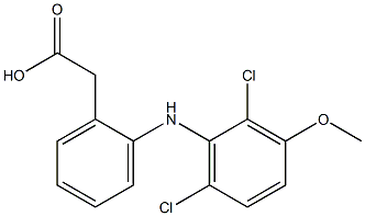 2-(2,6-Dichloro-3-methoxyphenylamino)benzeneacetic acid Struktur