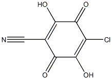 4-Chloro-2,5-dihydroxy-3,6-dioxo-1,4-cyclohexadiene-1-carbonitrile Struktur