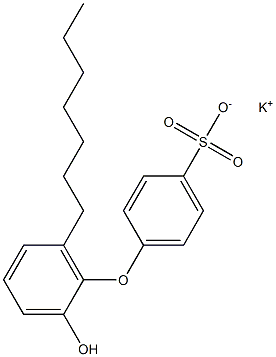 2'-Hydroxy-6'-heptyl[oxybisbenzene]-4-sulfonic acid potassium salt Struktur