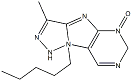 3-Methyl-9-pentyl-6H-[1,2,4]-triazolo-[4,3-f]-purin-5(9H)-one Struktur