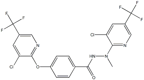 N-((3-Chloro-5-(trifluoromethyl)(2-pyridyl))methylamino)(4-(3-chloro-5-(trifluoromethyl)(2-pyridyloxy))phenyl)formamide Struktur