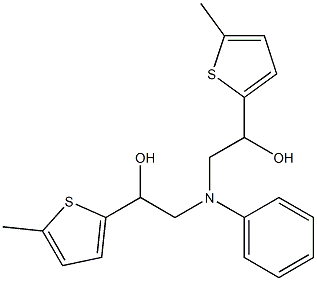 2-([2-HYDROXY-2-(5-METHYL-THIOPHEN-2-YL)-ETHYL]-PHENYL-AMINO)-1-(5-METHYL-THIOPHEN-2-YL)-ETHANOL Struktur