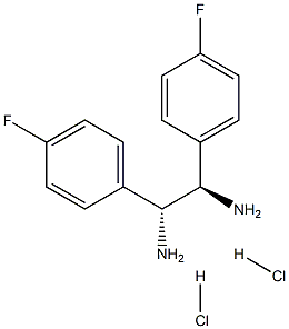 (R,R)-1,2-Bis(4-fluorophenyl)-1,2-ethanediamine dihydrochloride, 95%, ee 99% Struktur