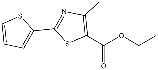 Ethyl 4-Methyl-2-(thiophen-2-yl)thiazole-5-carboxylate Struktur