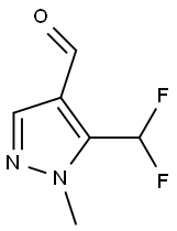 5-(Difluoromethyl)-4-formyl-1-methyl-1H-pyrazole Struktur