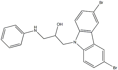 1-(3,6-Dibromo-carbazol-9-yl)-3-phenylamino-propan-2-ol Struktur