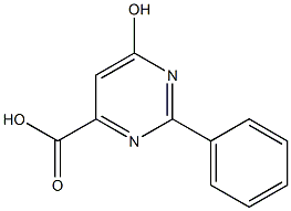 6-Hydroxy-2-phenyl-pyrimidine-4-carboxylic acid Struktur