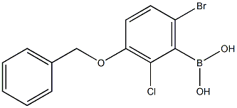 2-Chloro-3-benzyloxy-6-bromophenylboronic acid Struktur