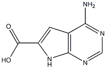 4-amino-7H-pyrrolo[2,3-d]pyrimidine-6-carboxylic acid
 Struktur