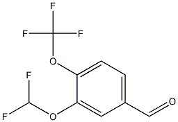 3-(DIFLUOROMETHOXY)-4-(trifluoromethoxy)benzaldehyde Struktur