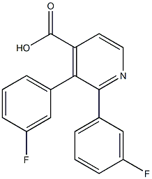 2,3-Bis(3-fluorophenyl)isonicotinic acid Struktur