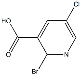 2-Bromo-5-chloro-3-pyridinecarboxylic acid Struktur