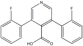 3,5-Bis(2-fluorophenyl)isonicotinic acid Struktur