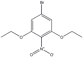 2,6-diethoxy-4-bromo-1-nitrobenzene Struktur