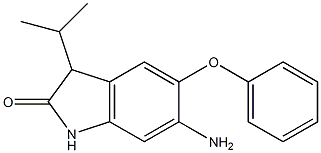 6-amino-3-isopropyl-5-phenoxyindolin-2-one Struktur