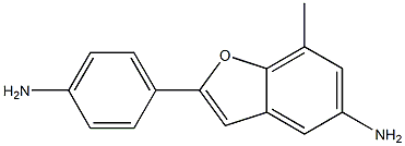 2-(4-aminophenyl)-7-methylbenzofuran-5-amine Struktur