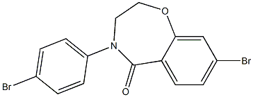 8-bromo-4-(4-bromophenyl)-3,4-dihydrobenzo[f][1,4]oxazepin-5(2H)-one Struktur