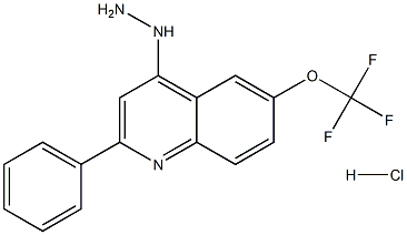 4-Hydrazino-2-phenyl-6-trifluoromethoxyquinoline Hydrochloride Struktur