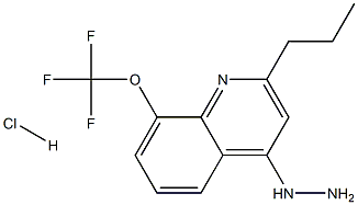 4-Hydrazino-2-propyl-8-trifluoromethoxyquinoline Hydrochloride Struktur