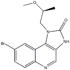 (S)-8-bromo-1-(2-methoxypropyl)-1H-imidazo[4,5-c]quinolin-2(3H)-one Struktur