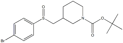 3-(4-Bromo-benzenesulfinylmethyl)-piperidine-1-carboxylic acid tert-butyl ester Struktur