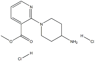 4-Amino-3,4,5,6-tetrahydro-2H-[1,2']bipyridinyl-3'-carboxylic acid methyl ester dihydrochloride Struktur