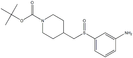 4-(3-Amino-benzenesulfinylmethyl)-piperidine-1-carboxylic acid tert-butyl ester Struktur