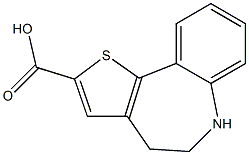 5,6-Dihydro-4H-1-thia-6-aza-benzo[e]azulene-2-carboxylic acid Struktur