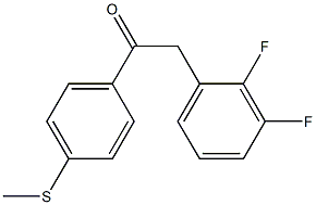 2-(2,3-difluorophenyl)-1-(4-(methylthio)phenyl)ethanone Struktur