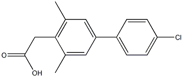 (4'-Chloro-3,5-diMethyl-biphenyl-4-yl)-acetic acid Struktur