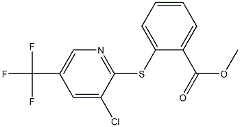 Methyl 2-{[3-chloro-5-(trifluoromethyl)pyridin-2-yl]sulphanyl}benzenecarboxylate Struktur