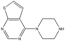 1-(Thieno[2,3-d]pyrimidin-4-yl)piperazine Struktur